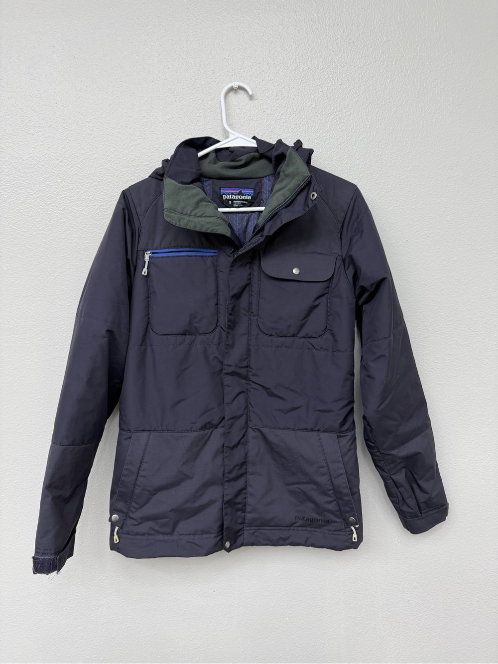 Patagonia Womens Rubicon Rider Jacket Insulated Ski Winter Coat Navy Blue Size S